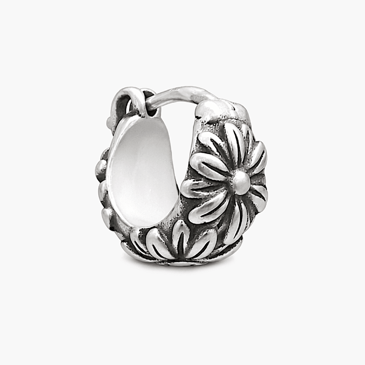 Daisy Hoop Sterling Silver Earring-Earring-Kompsós