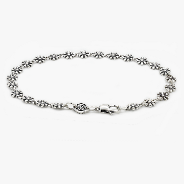 Daisy Sterling Silver Chain Bracelet-Kompsós