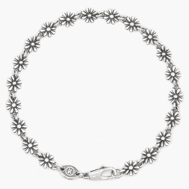 Daisy Sterling Silver Chain Bracelet-Bracelet-Kompsós