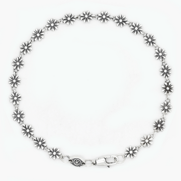 Daisy Sterling Silver Chain Bracelet-Kompsós