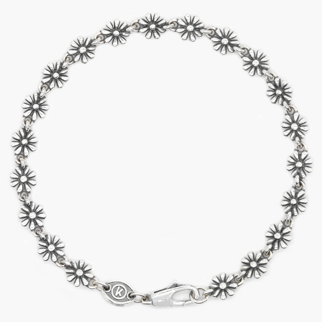 Daisy Sterling Silver Chain Bracelet-Kompsós