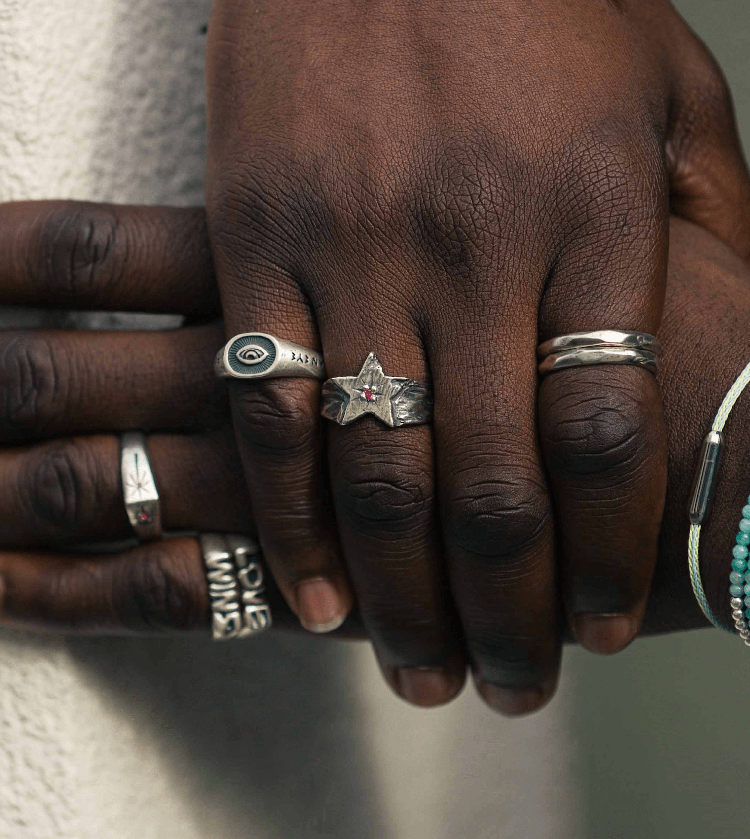 Double Faceted Bands Sterling Silver Ring-Ring-Kompsós