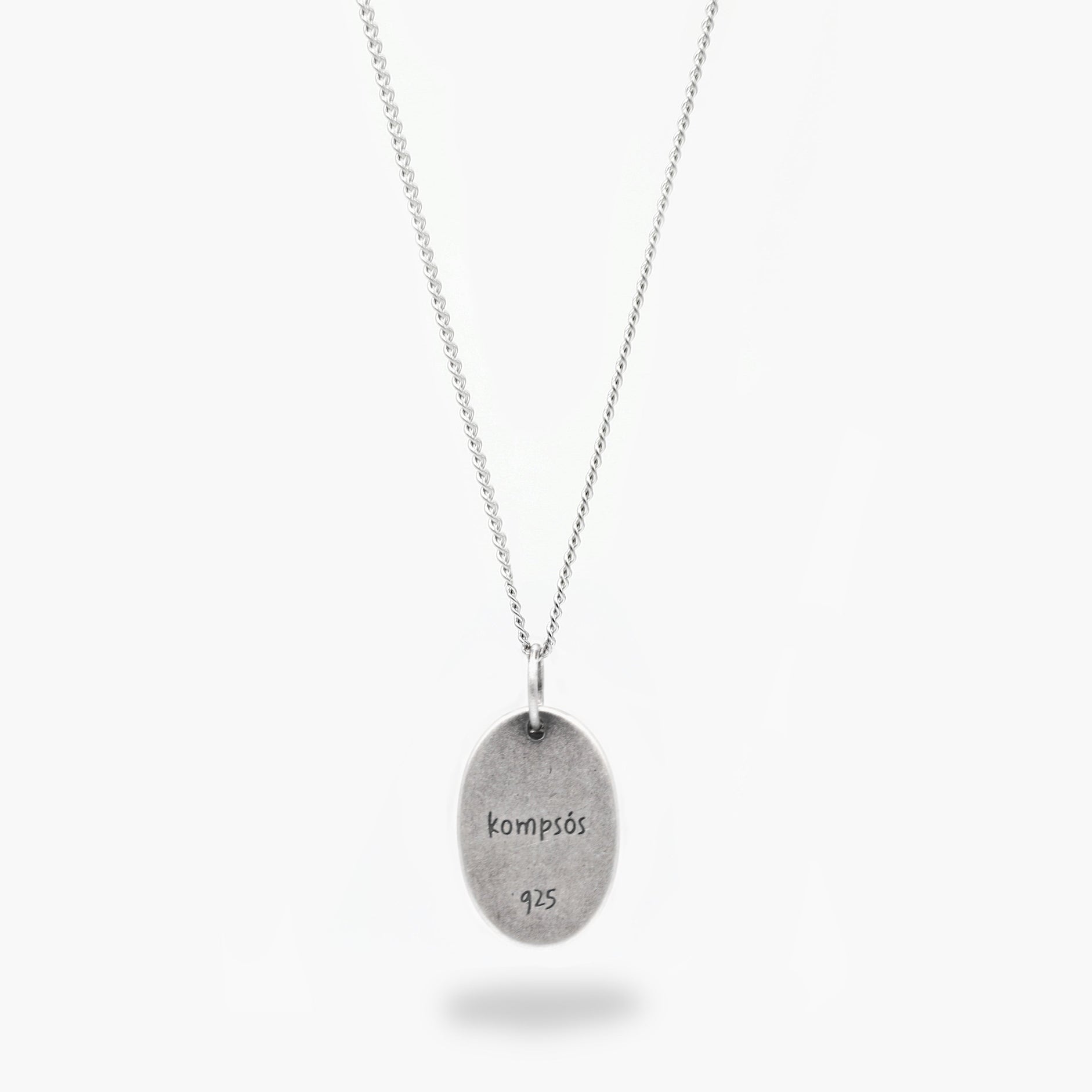 Double Pendants Sterling Silver Necklace With Malachite-Jewelry-Kompsós