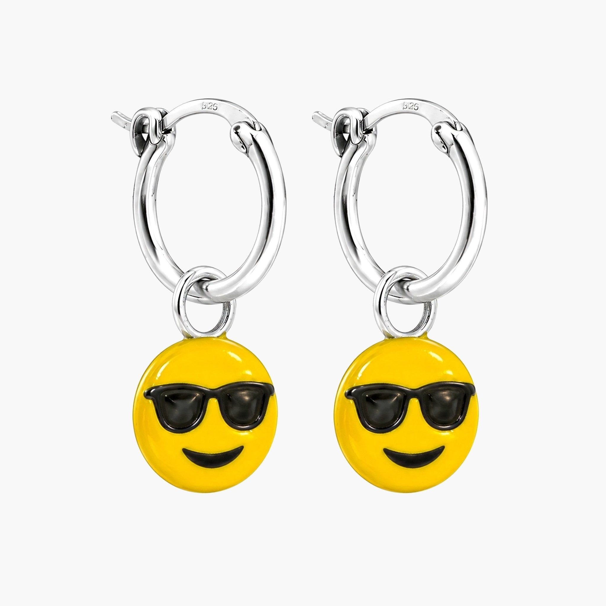 Emoji Sterling Silver Earring-Earring-Kompsós