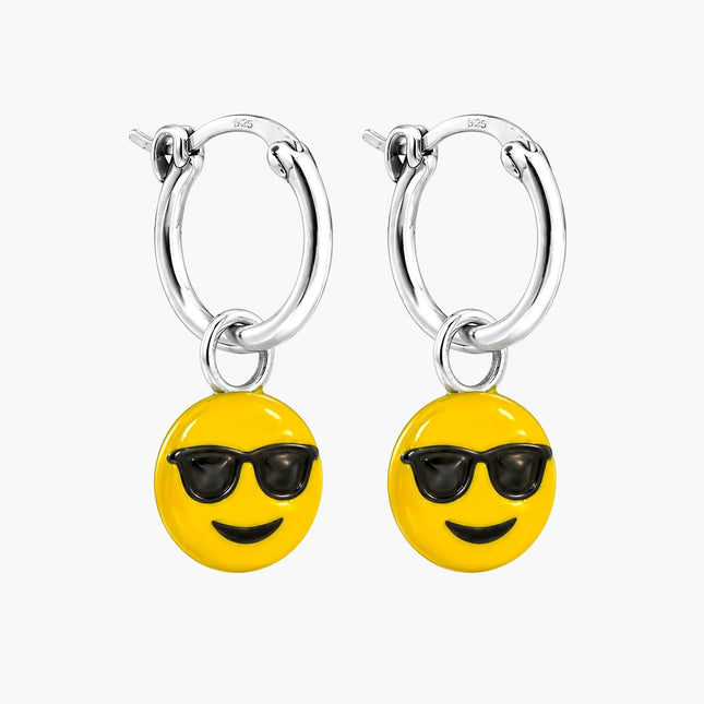 Emoji Sterling Silver Earring-Earring-Kompsós