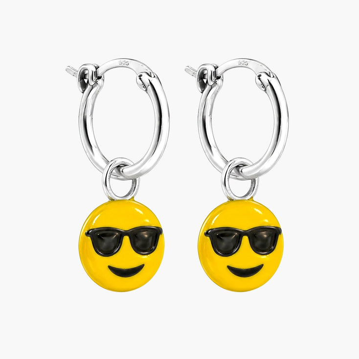 Emoji Sterling Silver Earring-Earring-Kompsós