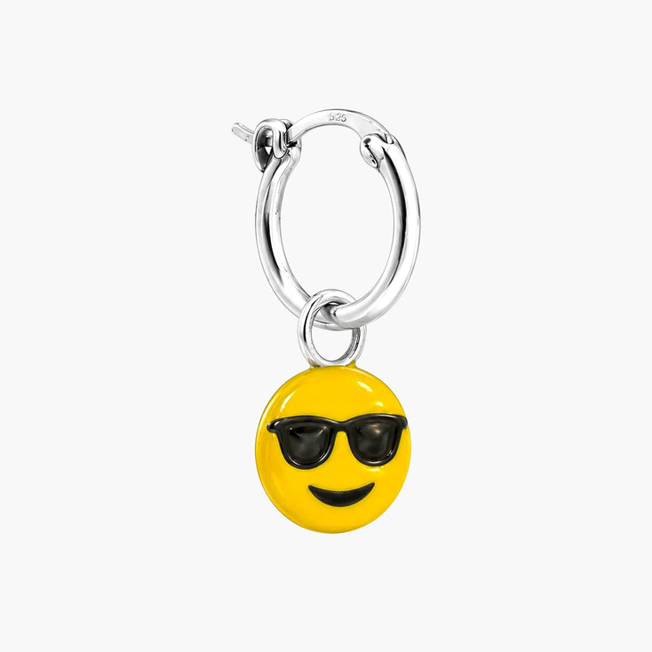Emoji Sterling Silver Earring-Earring-Kompsós