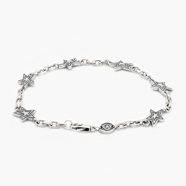 Failing Star Sterling Silver Chain Bracelet-Bracelet-Kompsós