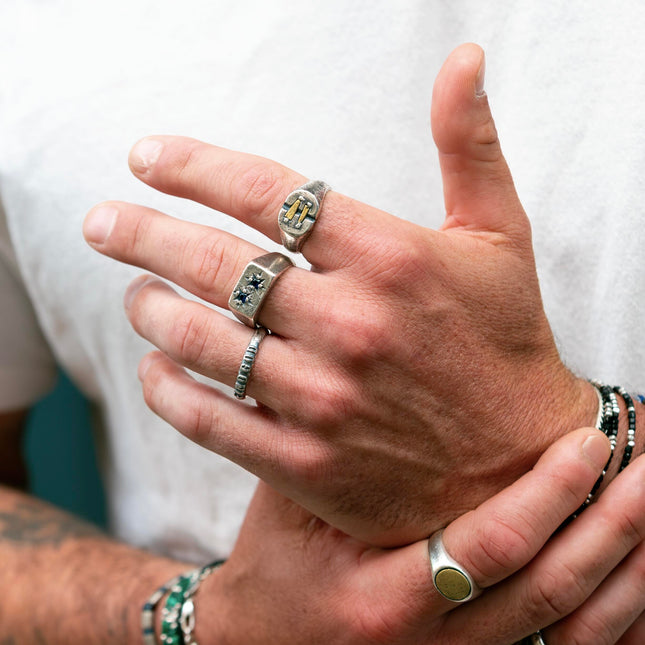 Find God Sterling Silver Ring Band-Ring-Kompsós