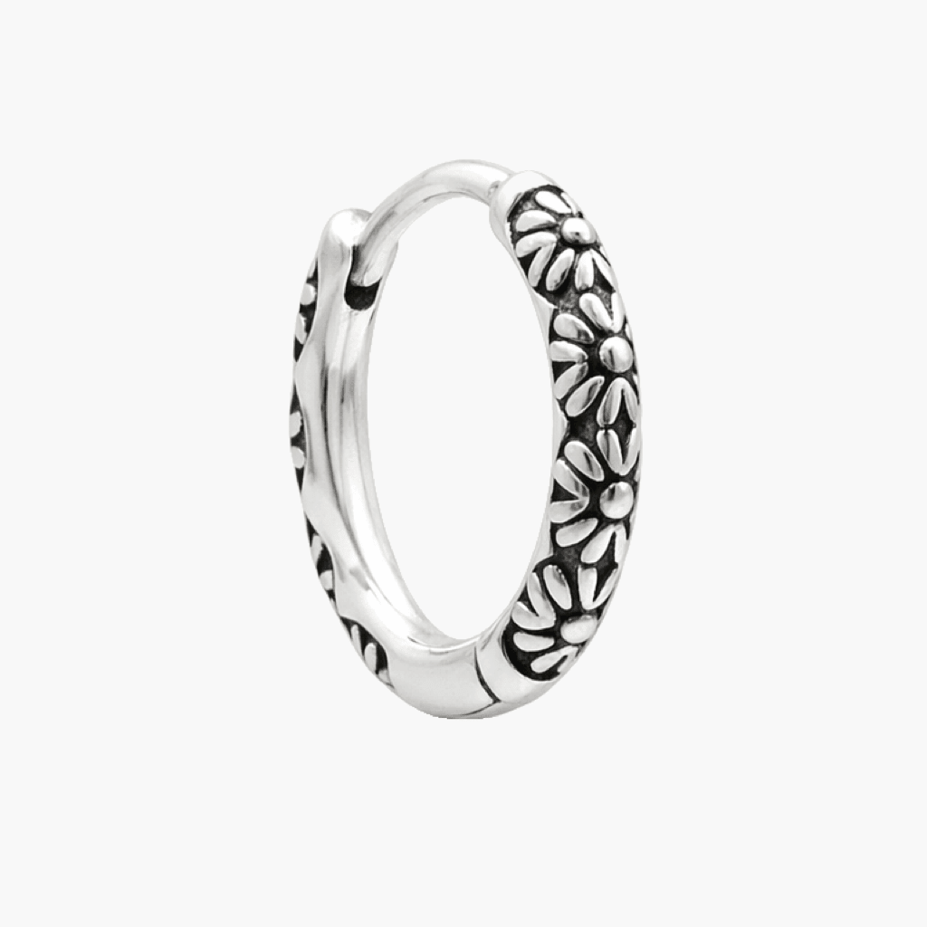 Floral Sterling Silver Earring-Earring-Kompsós