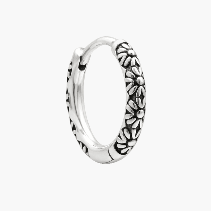 Floral Sterling Silver Earring-Earring-Kompsós