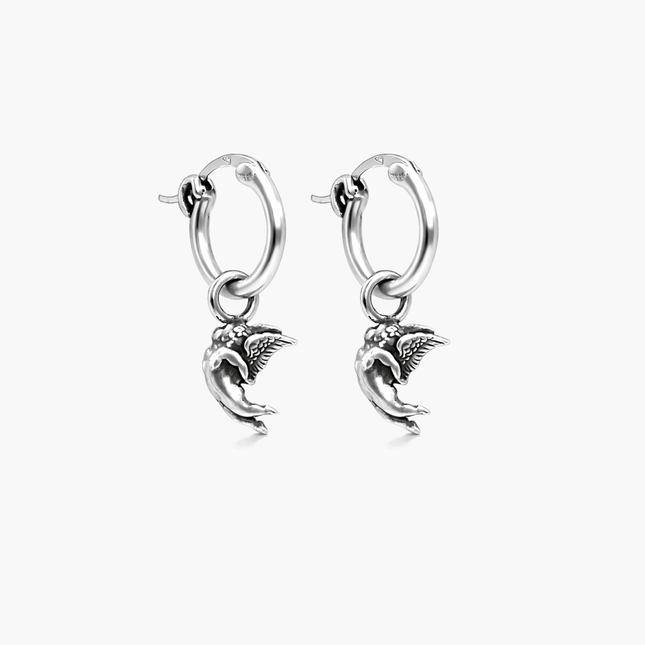 Flying Angel Sterling Silver Earring-Earring-Kompsós