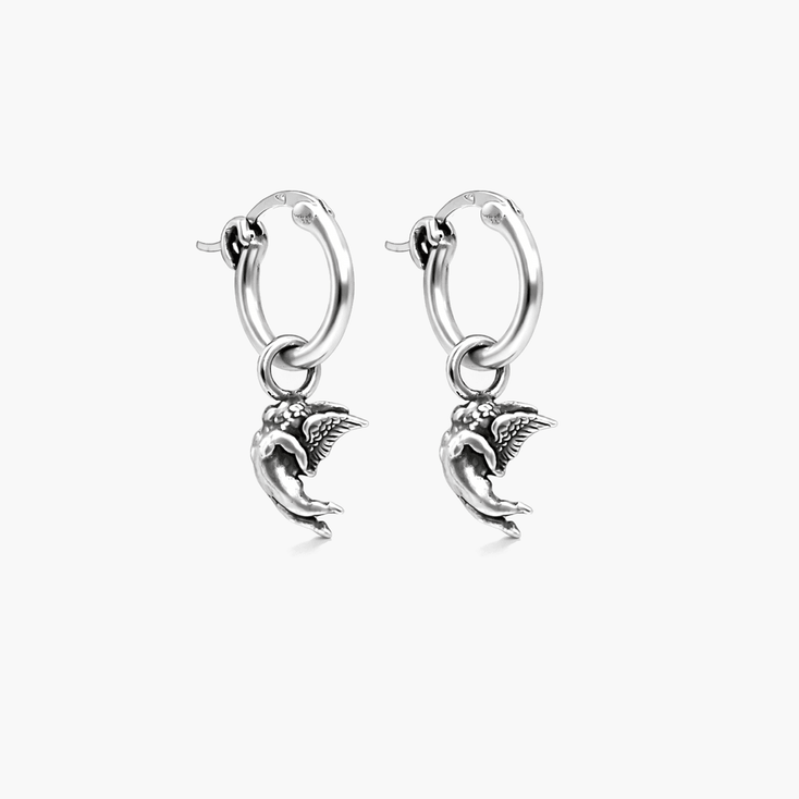 Flying Angel Sterling Silver Earring-Earring-Kompsós