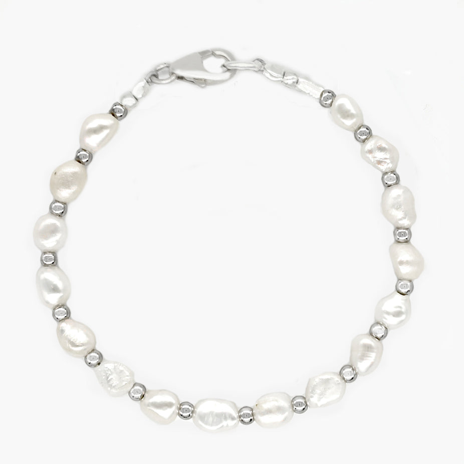 Freshwater Pearl Silver Bracelet-Jewelry-Kompsós