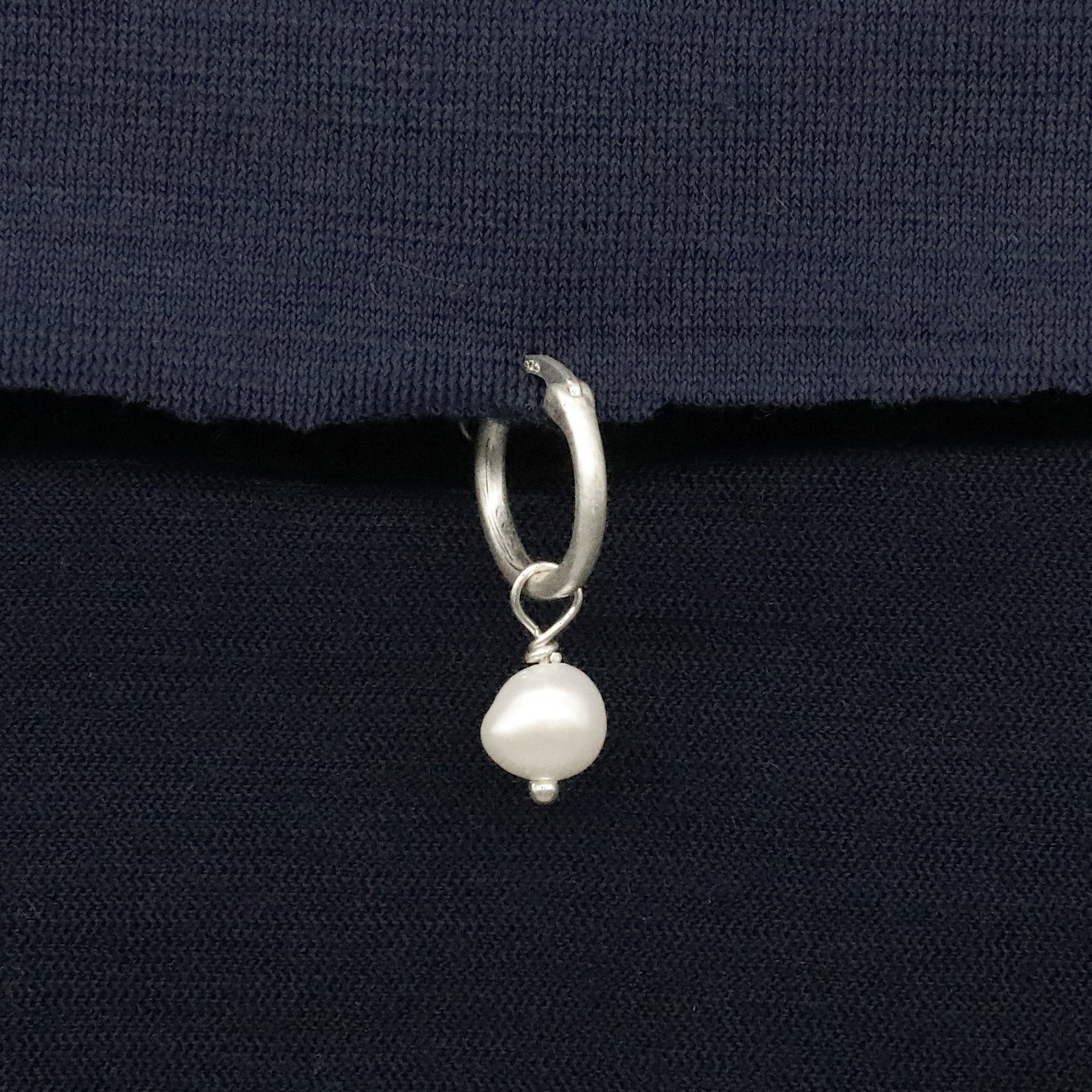 Freshwater Pearl Sterling Silver Earring-Earring-Kompsós