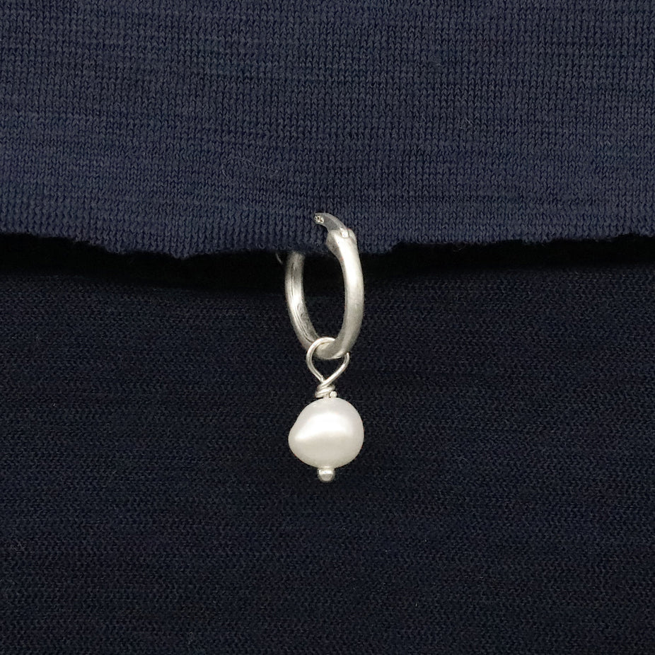 Freshwater Pearl Sterling Silver Earring-Earring-Kompsós