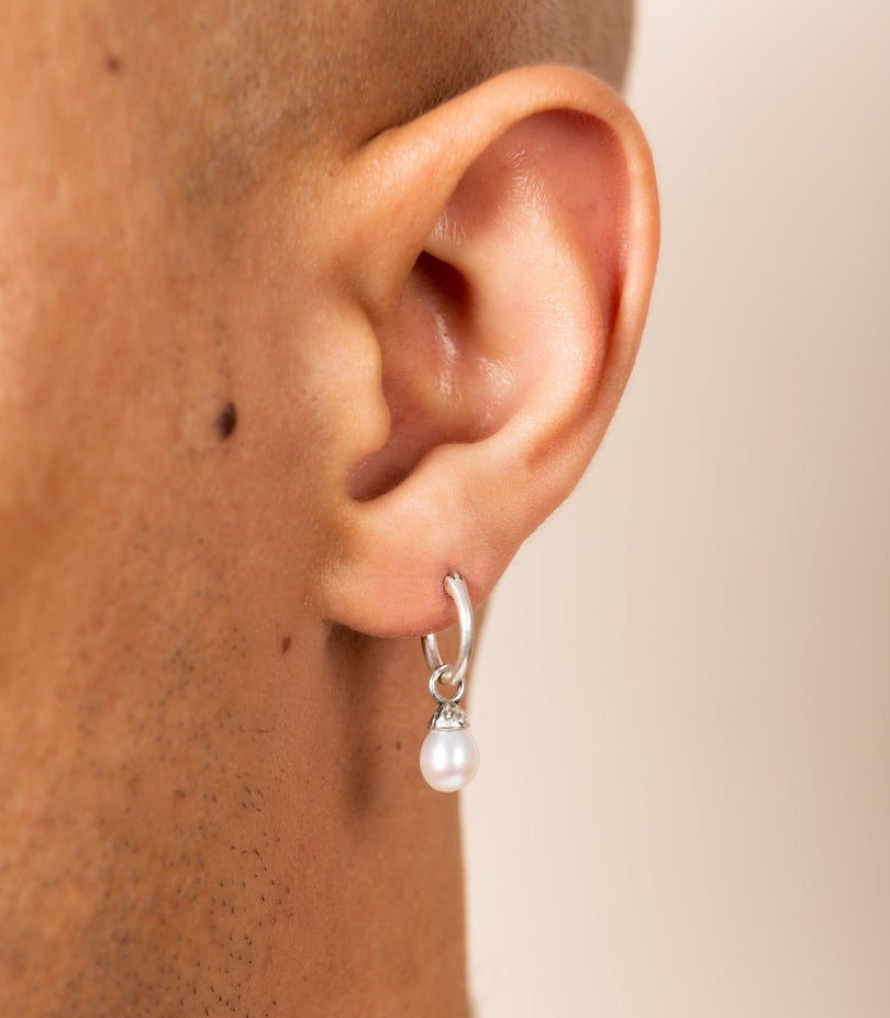 Freshwater Pearl Sterling Silver Earring-Earring-Kompsós