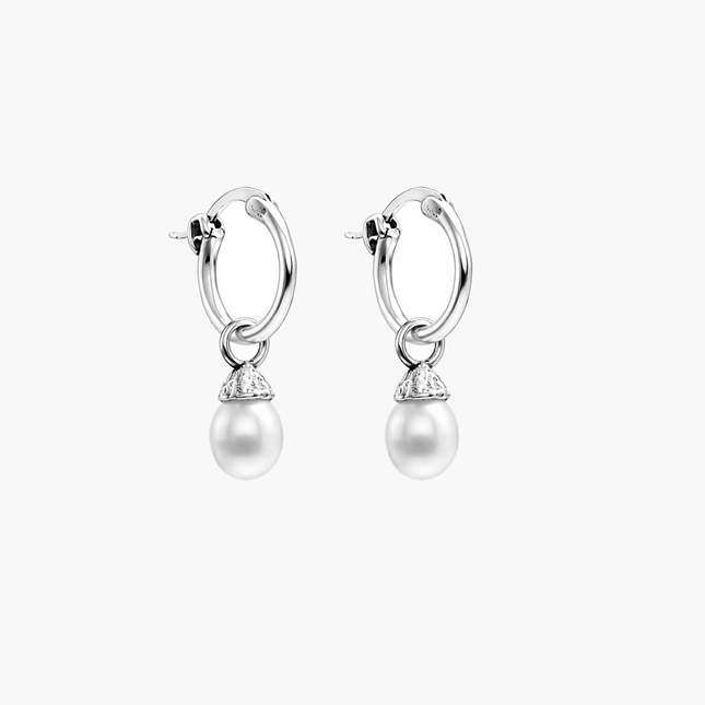 Freshwater Pearl Sterling Silver Earring-Earring-Kompsós