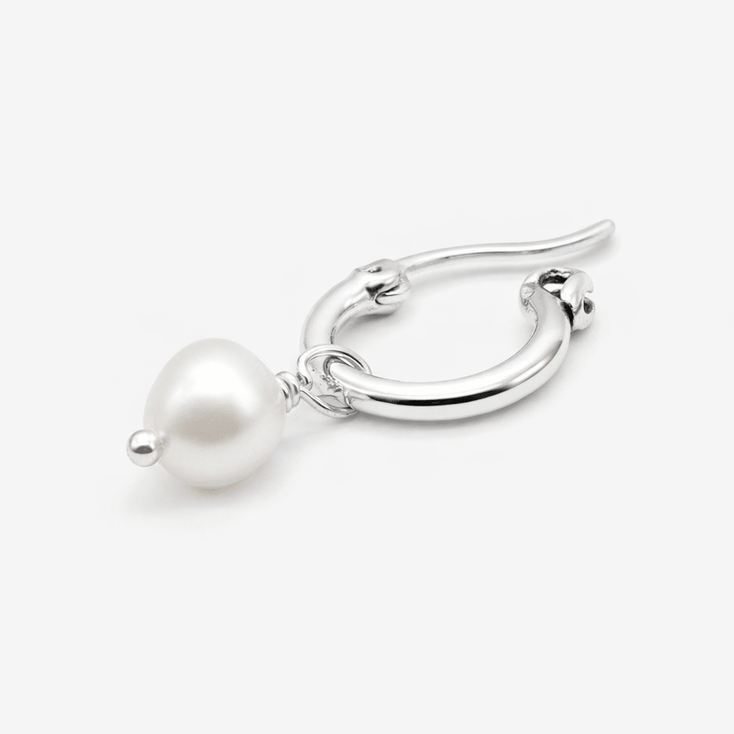 Freshwater Pearl Sterling Silver Earring-Earring-Kompsós