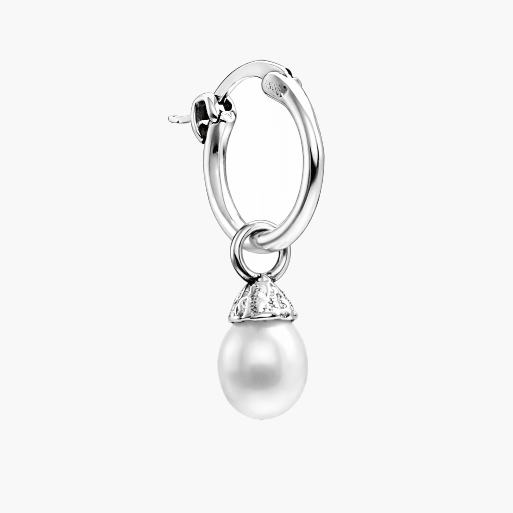 Freshwater Pearl Sterling Silver Earring-Earring-Kompsós