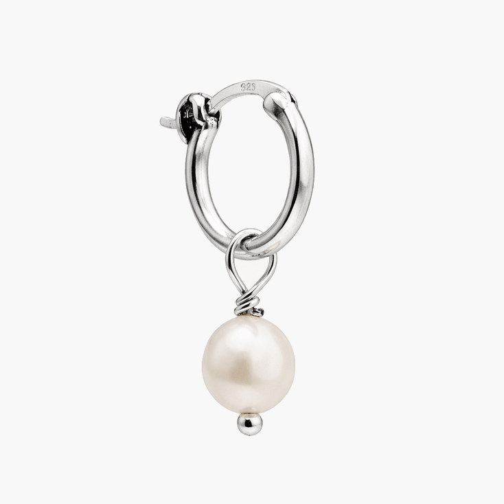 Freshwater Pearl Sterling Silver Earring-Earring-Kompsós