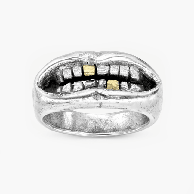 Golden Grillz Sterling Silver Ring-Ring-Kompsós