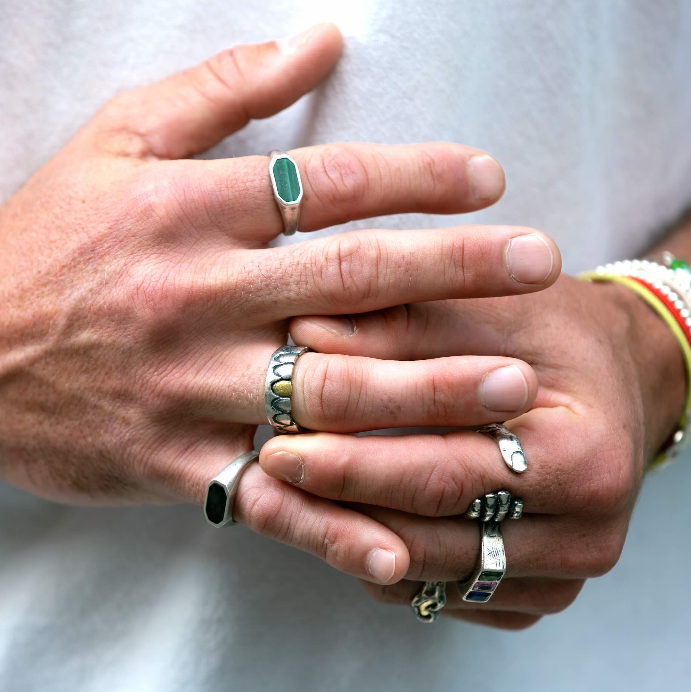 Golden Tooth Sterling Silver Ring-Ring-Kompsós