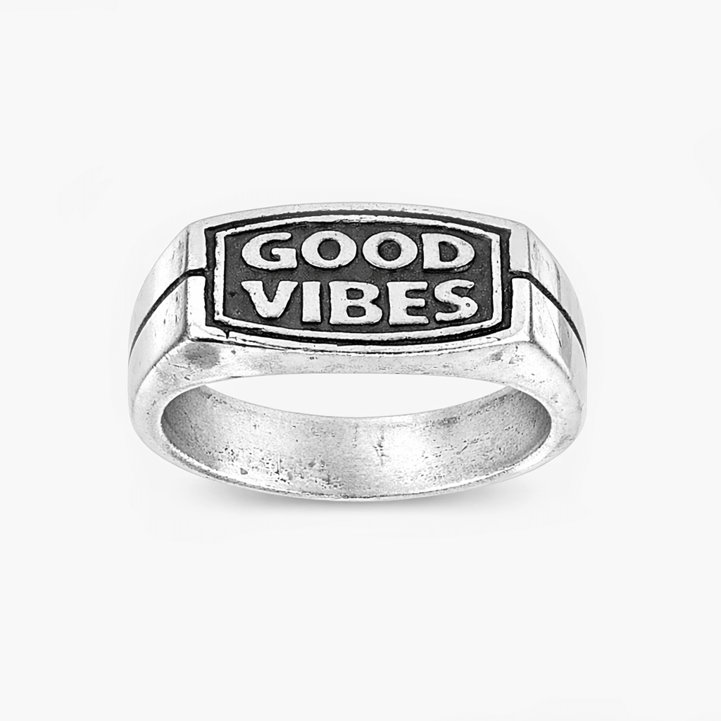 Good Vibes Sterling Silver Ring-Ring-Kompsós