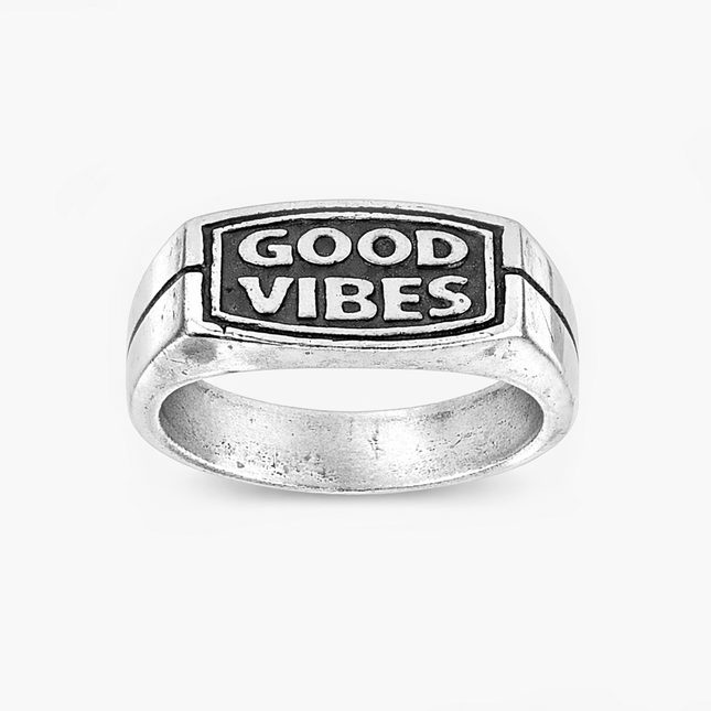 Good Vibes Sterling Silver Ring-Ring-Kompsós