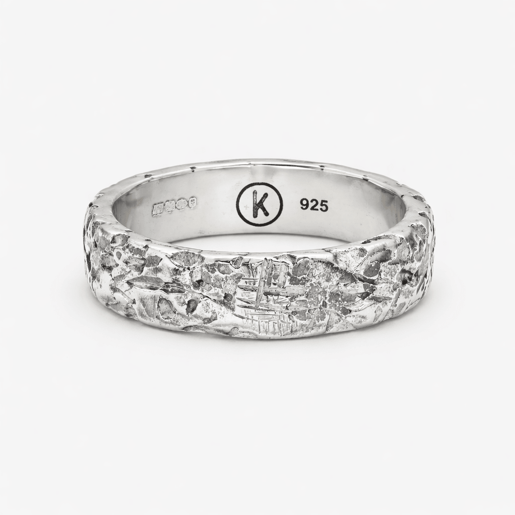 Hand-forged Sterling Silver Band Ring-Ring-Kompsós