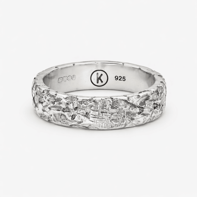 Hand-forged Sterling Silver Band Ring-Ring-Kompsós