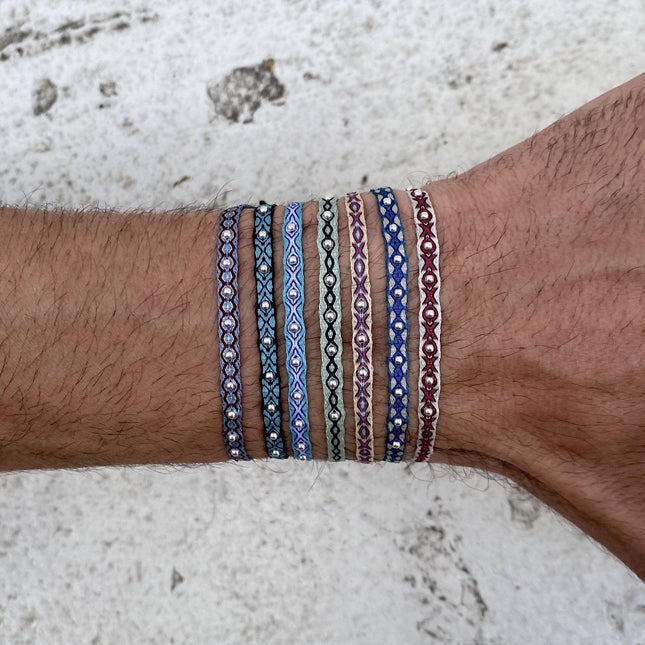 Handmade Purnama Bracelet 1 (White/Blue) - Kompsós