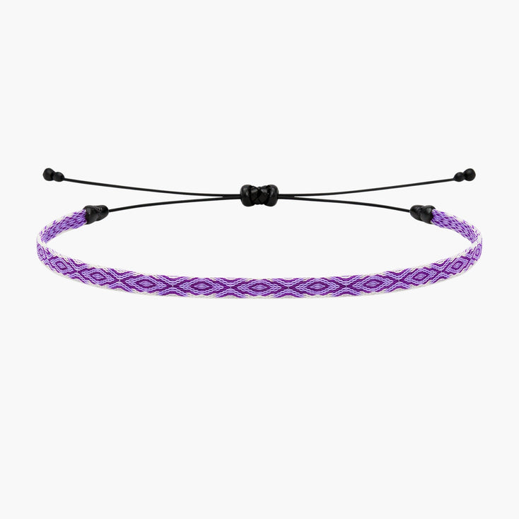 Handmade Purnama Bracelet 1 (White/Purple) - Kompsós