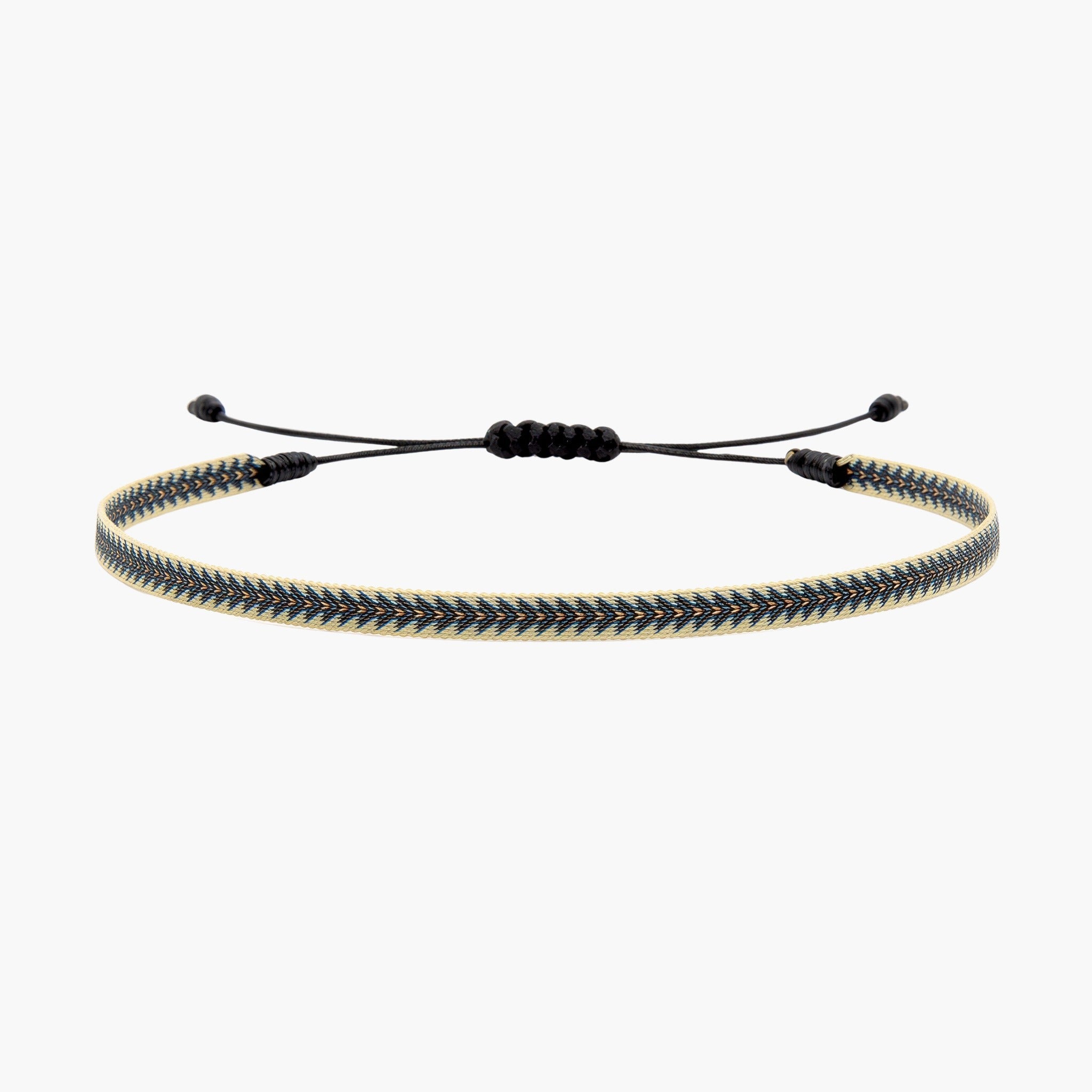 Handmade Purnama Bracelet 12 (Dusty Blue/Cream) - Kompsós