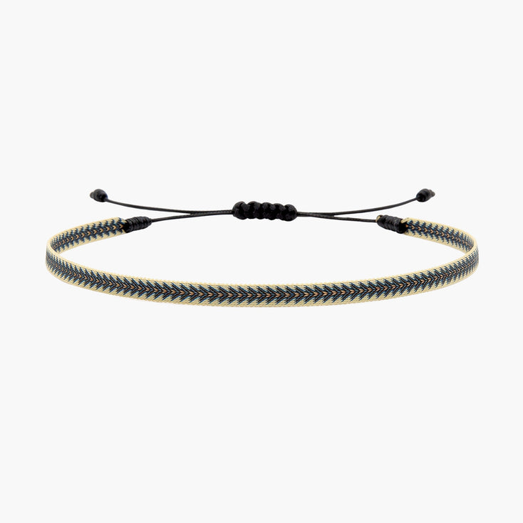 Handmade Purnama Bracelet 12 (Dusty Blue/Cream) - Kompsós