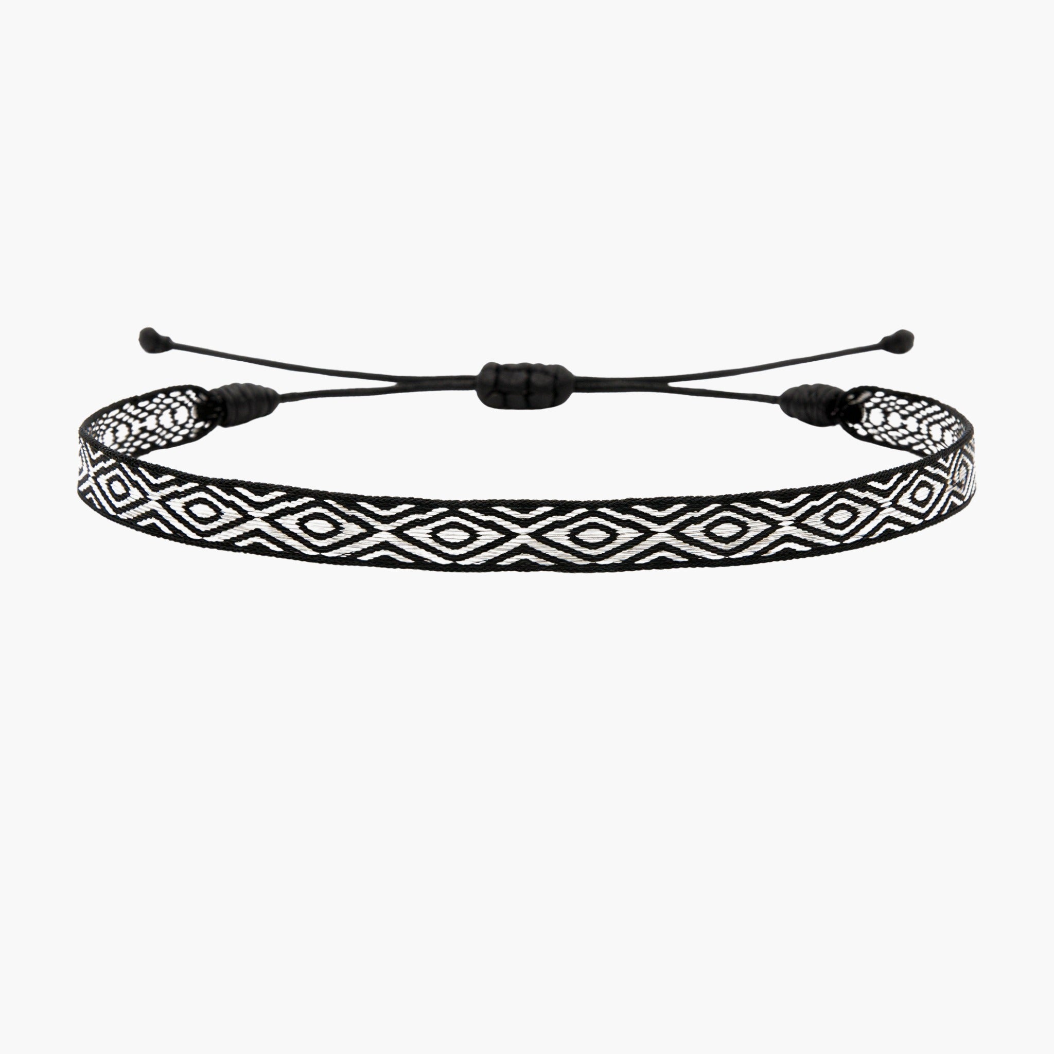 Handmade Purnama Bracelet 21 (Black/White) - Kompsós