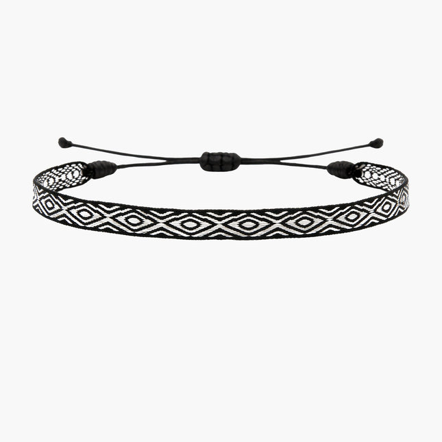 Handmade Purnama Bracelet 21 (Black/White) - Kompsós
