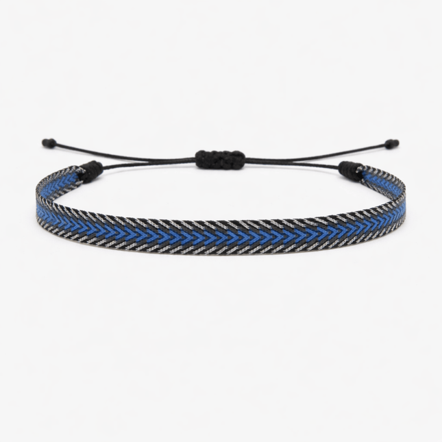 Handmade Purnama Bracelet 25 (Blue/Silver) - Kompsós