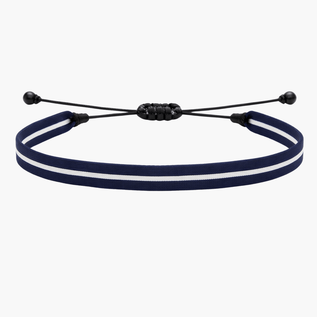 Handmade Purnama Bracelet 41 (Navy Blue/White) - Kompsós