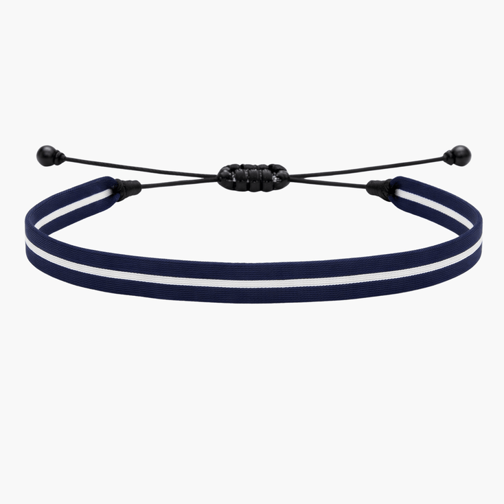 Handmade Purnama Bracelet 41 (Navy Blue/White) - Kompsós