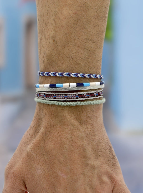 Handmade Purnama Bracelet 48 (Blue/Red) - Kompsós