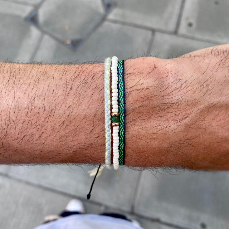 Handmade Purnama Bracelet 49 (Green) - Kompsós