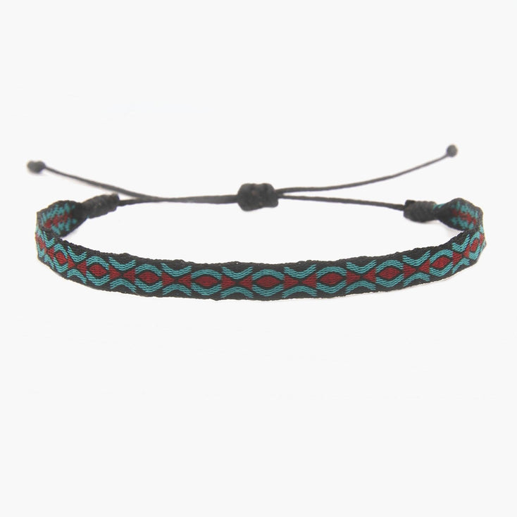 Handmade Purnama Bracelet 50 (Black/Red/Blue) - Kompsós