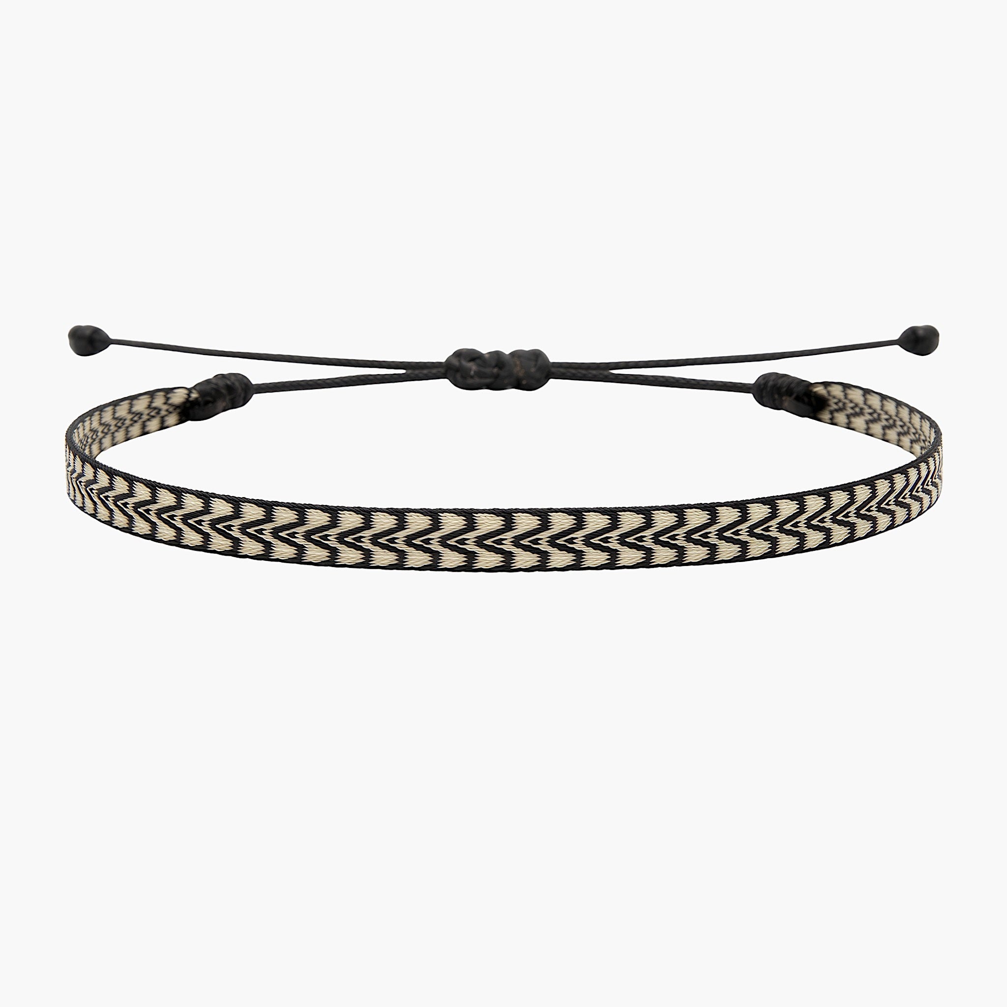 Handmade Purnama Bracelet 7 (Cream/Black) - Kompsós