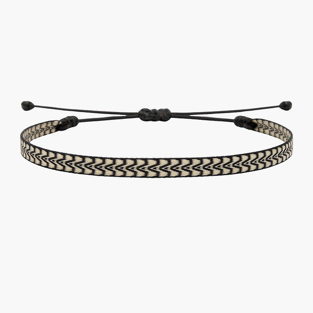 Handmade Purnama Bracelet 7 (Cream/Black) - Kompsós