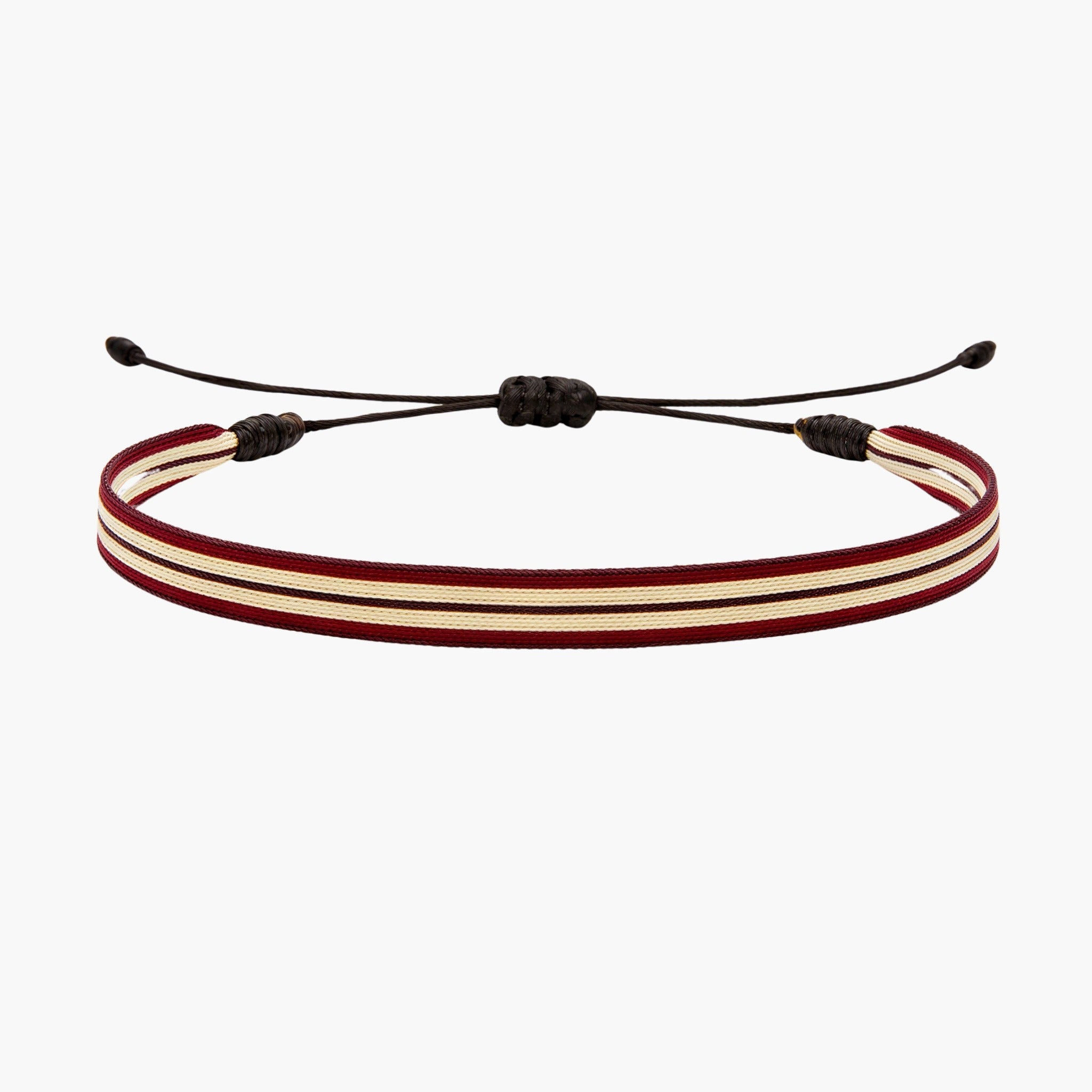 Handmade Purnama Bracelet 70 (Burgundy/Cream) - Kompsós