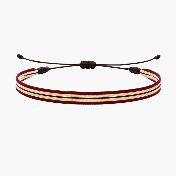 Handmade Purnama Bracelet 70 (Burgundy/Cream) - Kompsós
