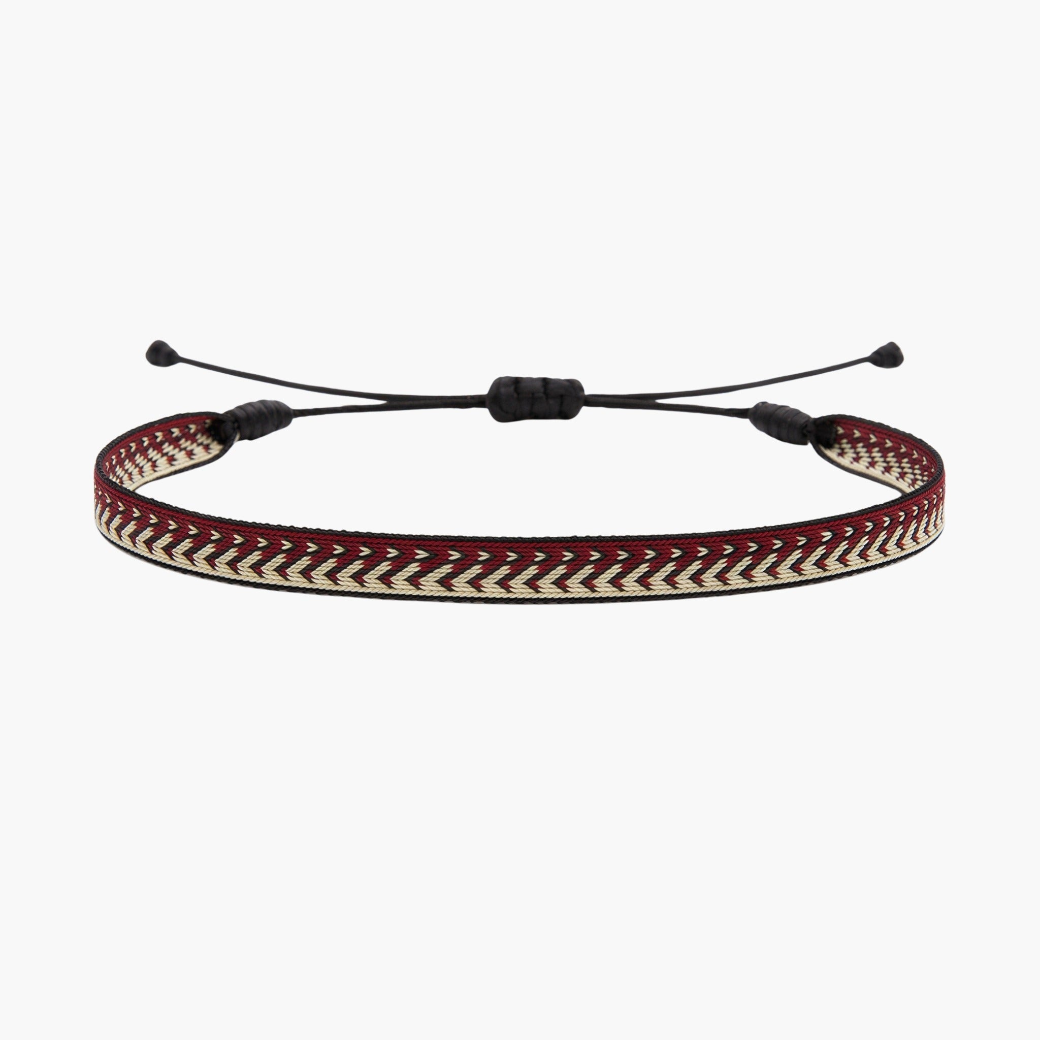 Handmade Purnama Bracelet 79 (Burgundy/Nude) - Kompsós