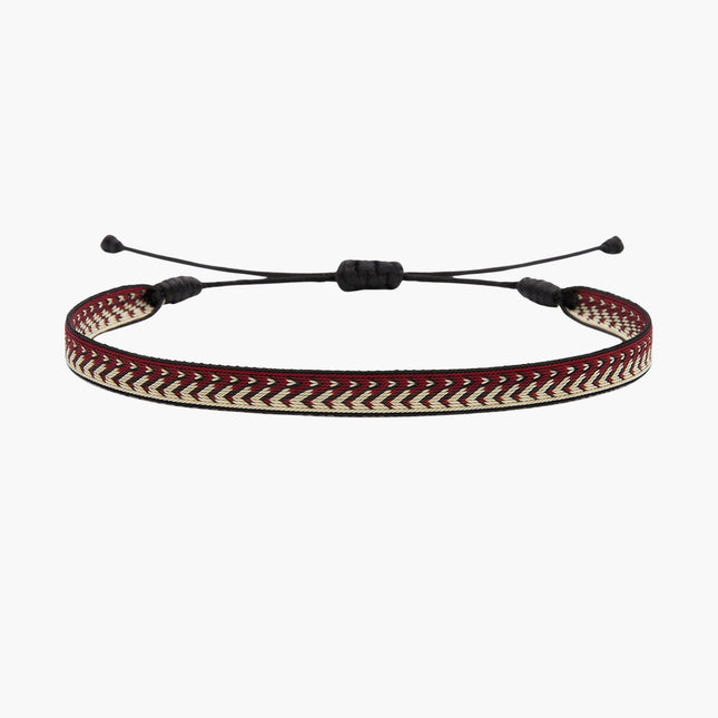 Handmade Purnama Bracelet 79 (Burgundy/Nude) - Kompsós
