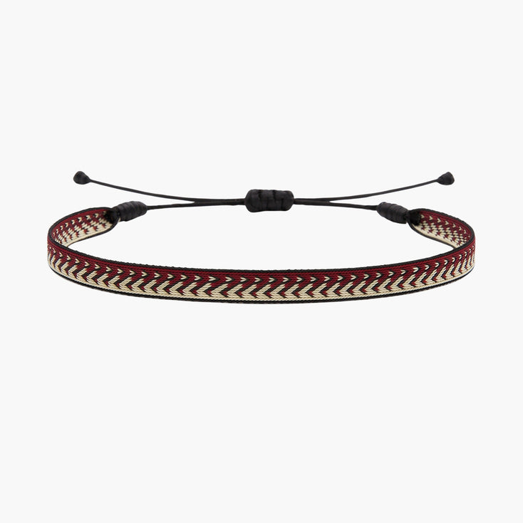 Handmade Purnama Bracelet 79 (Burgundy/Nude) - Kompsós
